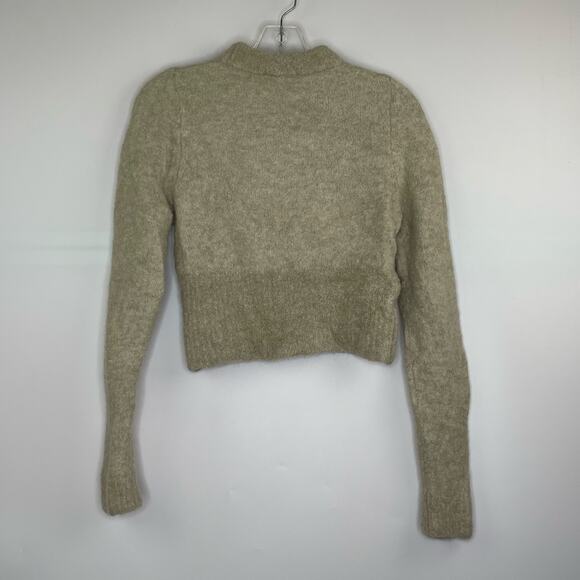 & Other Stories beige fuzzy knit cropped soft sweater size XS Alpaca blend - Picture 5 of 11
